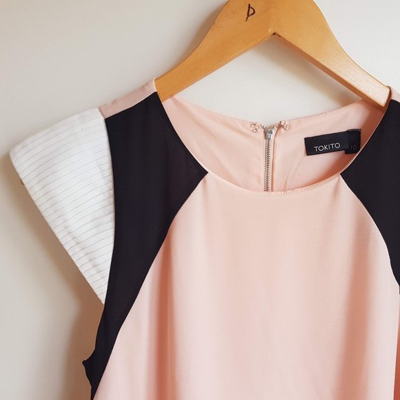 Tokito - Size 10 baby pink chiffon dress - Picture 3 of 6